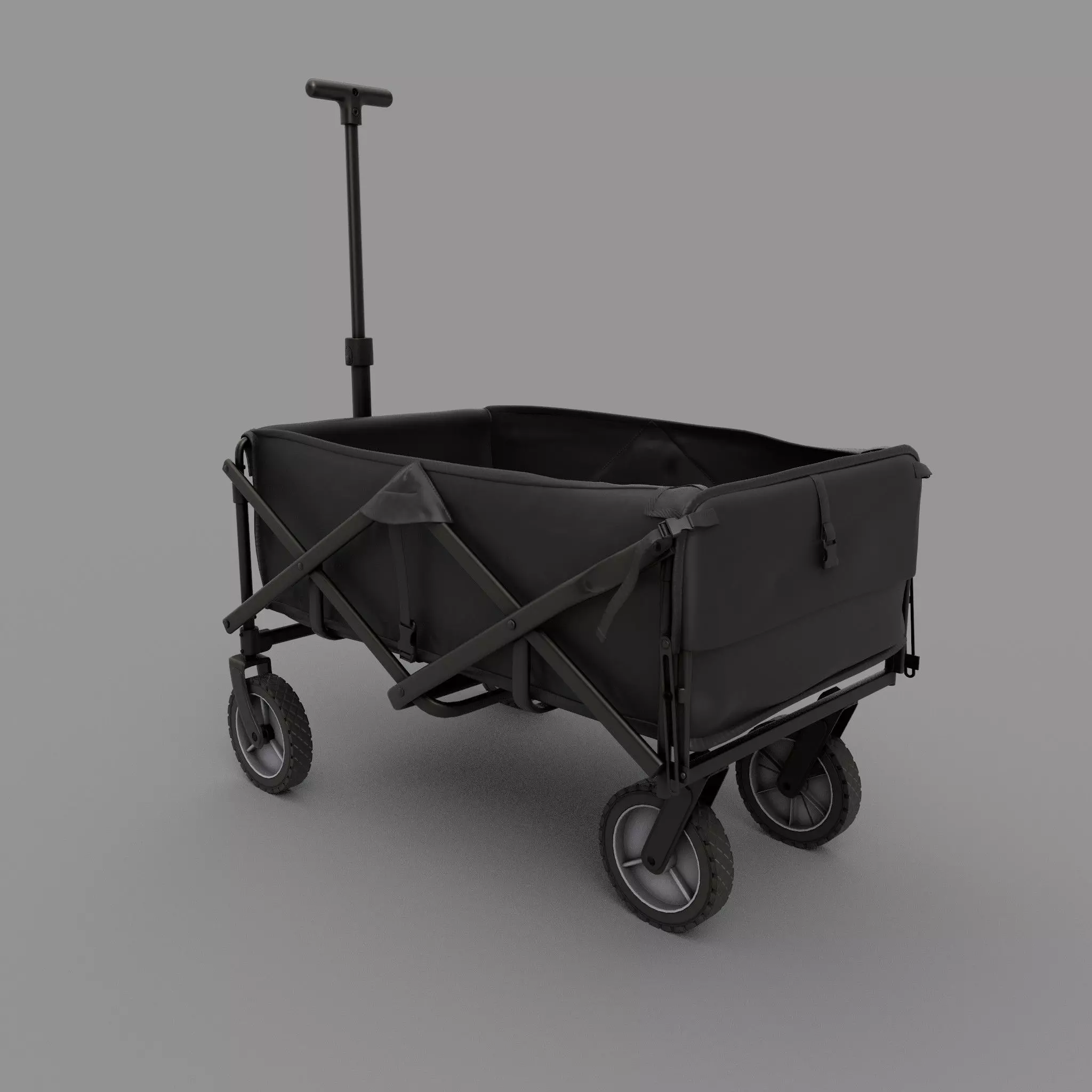 Rolling Cart Low-poly 3D model_0