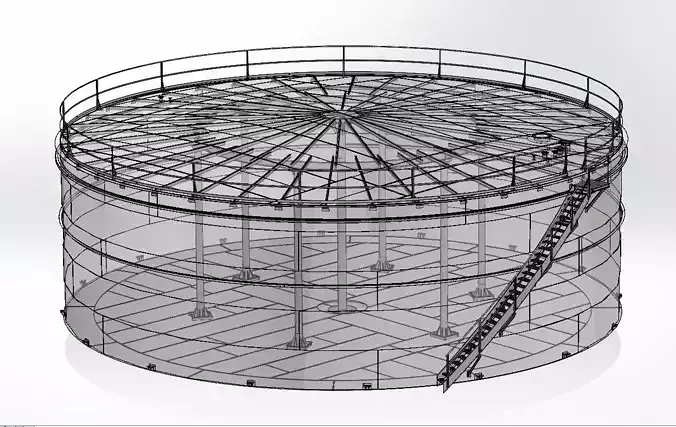 Industrial tank 3D model 3D model