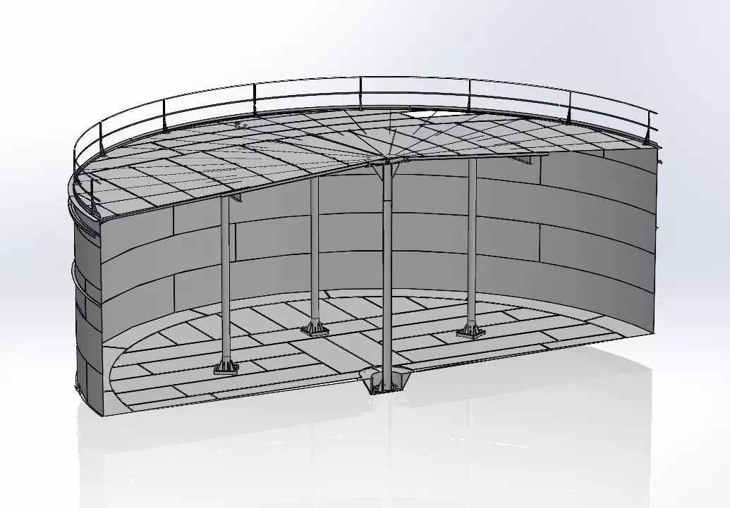Industrial tank 3D model 3D model_3