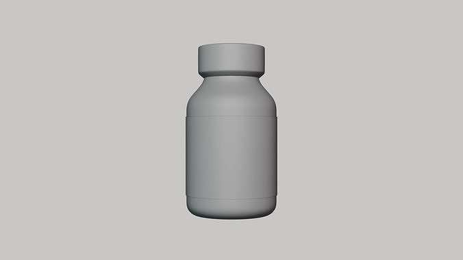 Basic Serum Vial - Geometry Only No Textures No Materials 3D model
