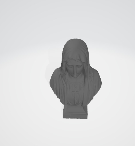 Catholic Christian Bust of the Blessed Mother Virgin Mary 3D print model_1