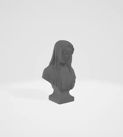 Catholic Christian Bust of the Blessed Mother Virgin Mary 3D print model_0