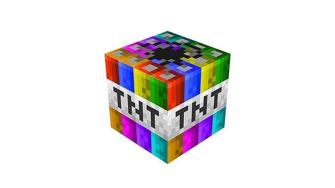 Minecraft Rainbow TNT 3D model