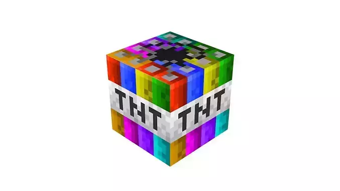 Minecraft Rainbow TNT 3D model