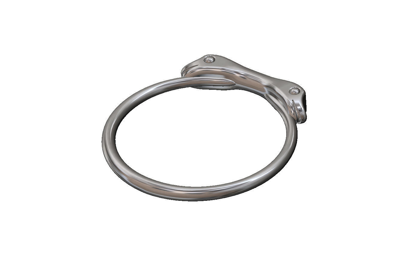 Minimalist eternity double serpent head US sizes 6to10 3D print model_10