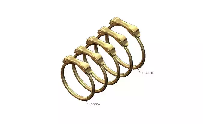 Minimalist eternity double serpent head US sizes 6to10