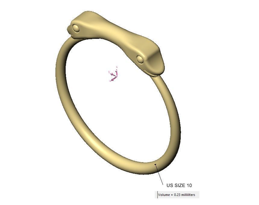 Minimalist eternity double serpent head US sizes 6to10 3D print model_17