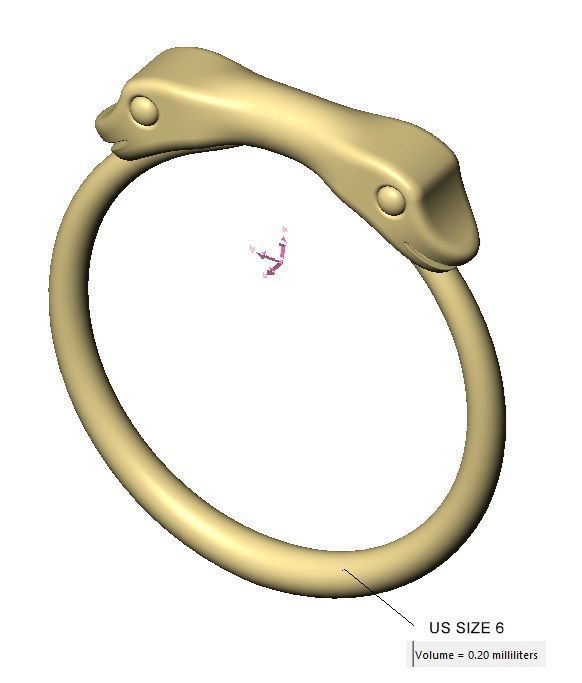 Minimalist eternity double serpent head US sizes 6to10 3D print model_16