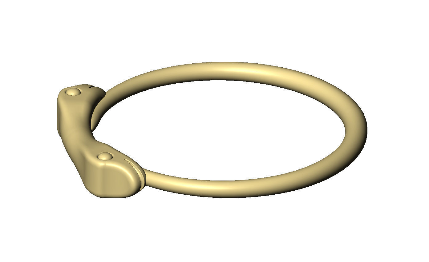 Minimalist eternity double serpent head US sizes 6to10 3D print model_8