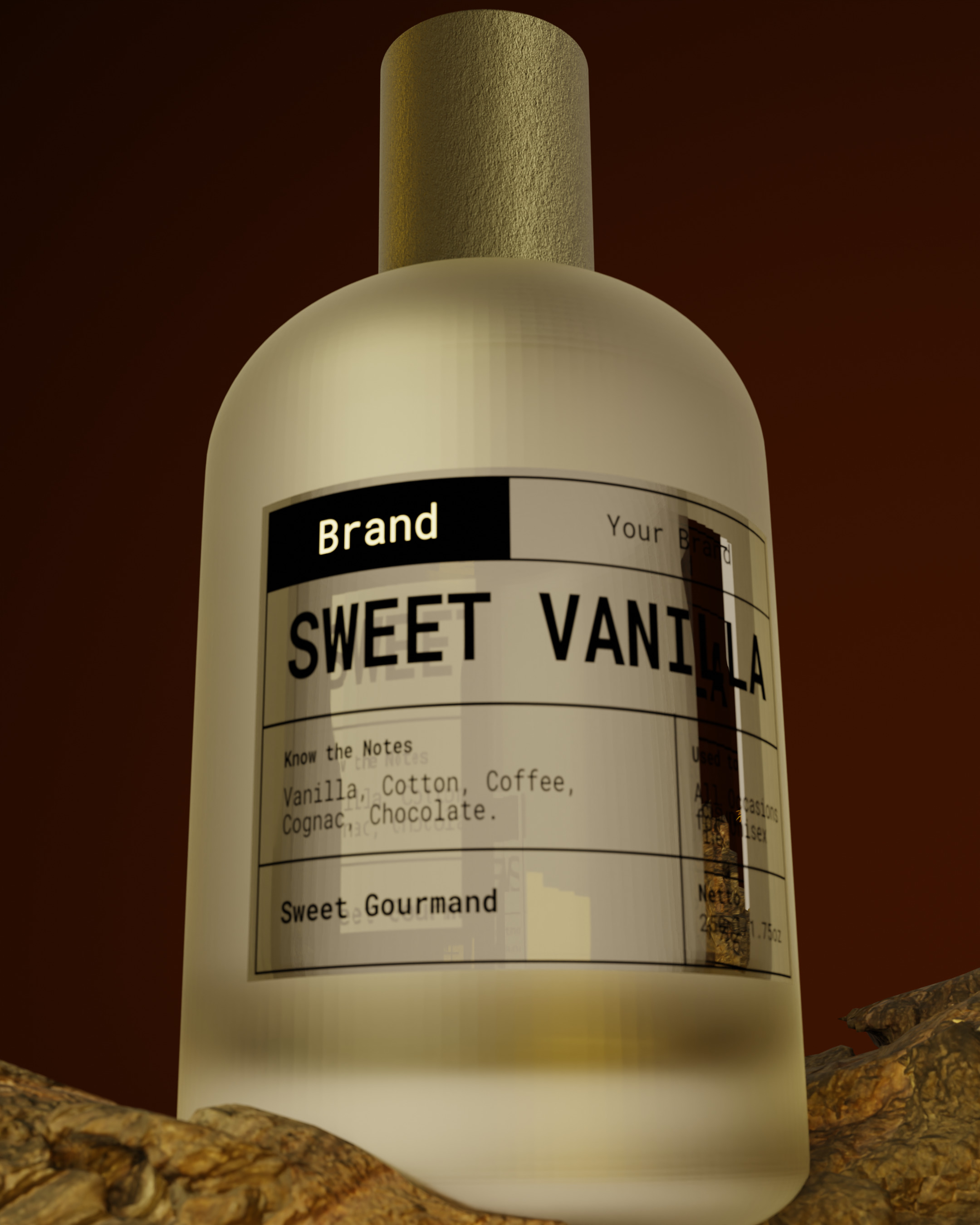 Realistic Perfume Bottle 3D Model Sweet Vanilla 3D model_2