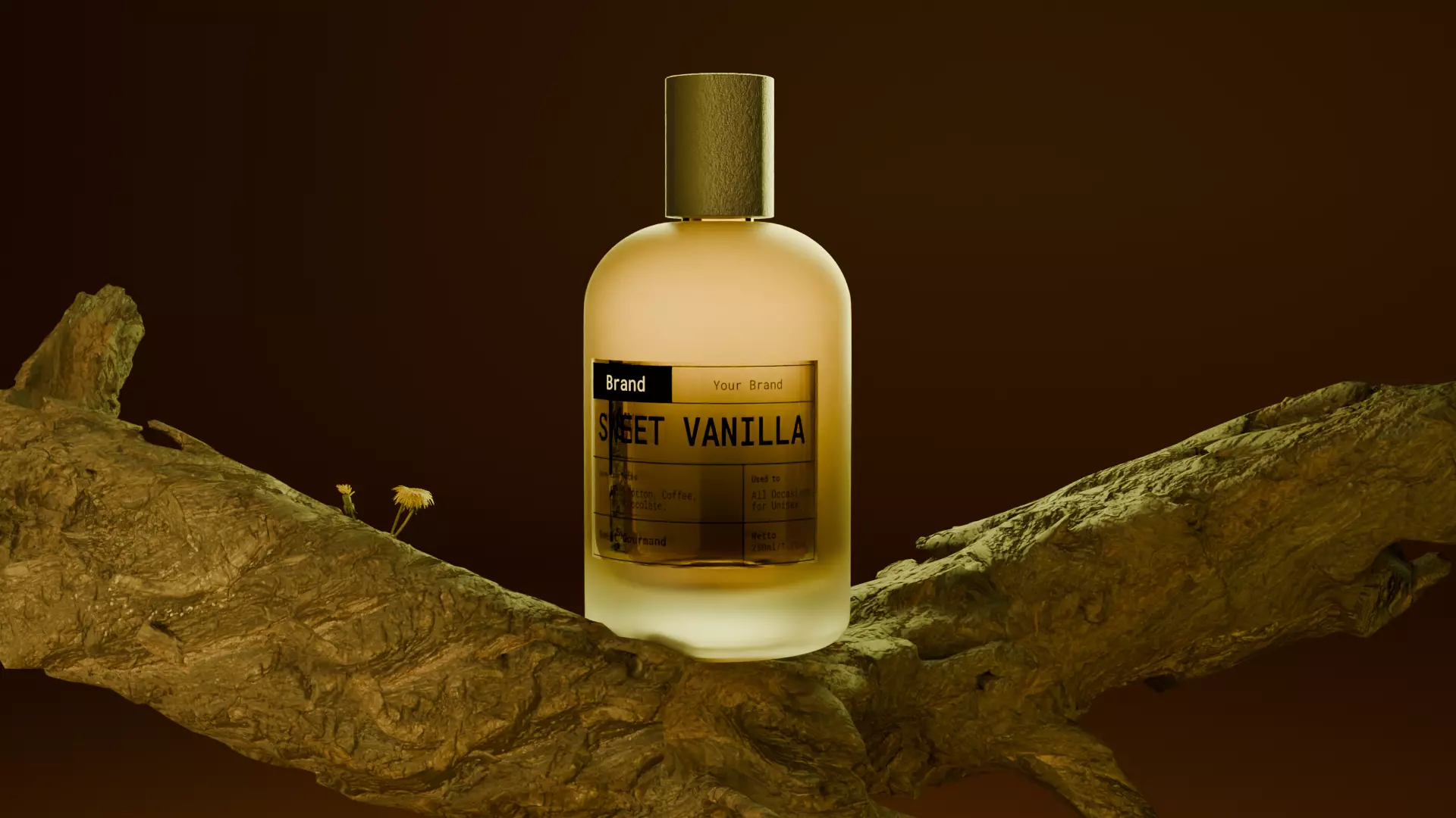 Realistic Perfume Bottle 3D Model Sweet Vanilla 3D model_0