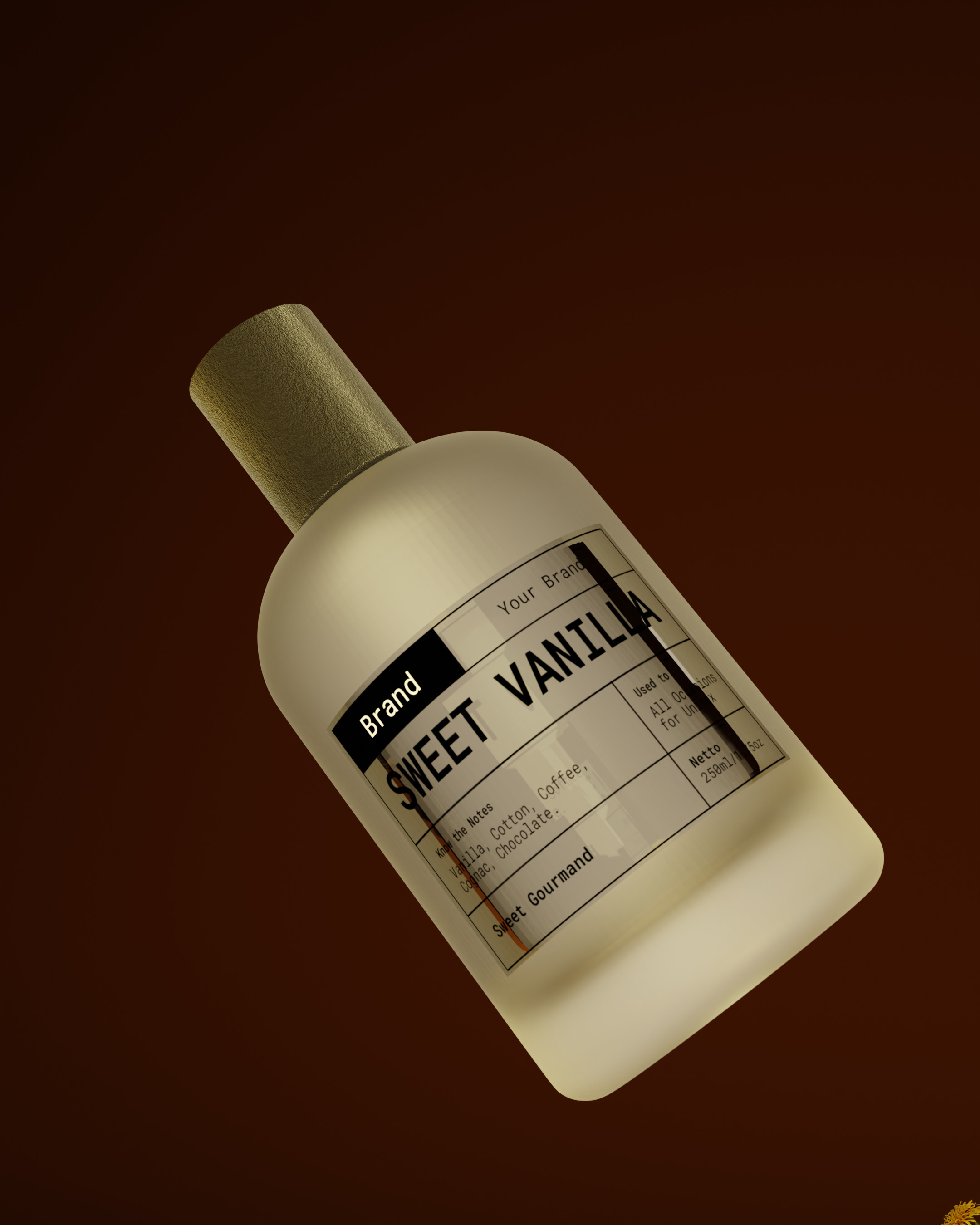 Realistic Perfume Bottle 3D Model Sweet Vanilla 3D model_4