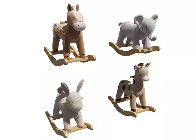 Children rocking horse 3D print model