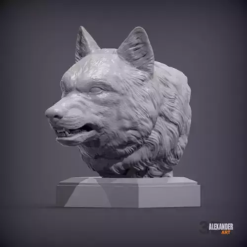 wolf bust