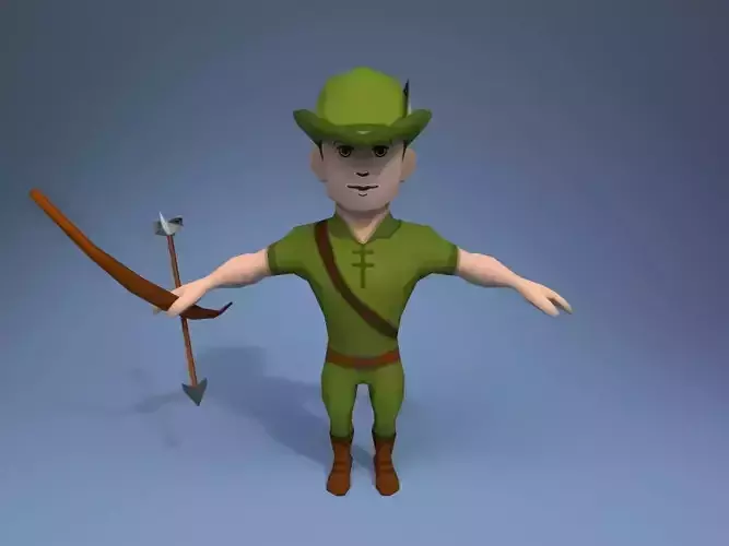 Robin Hood Low-poly 3D model