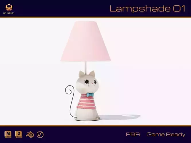 Lampshade 01 Low-poly 3D model