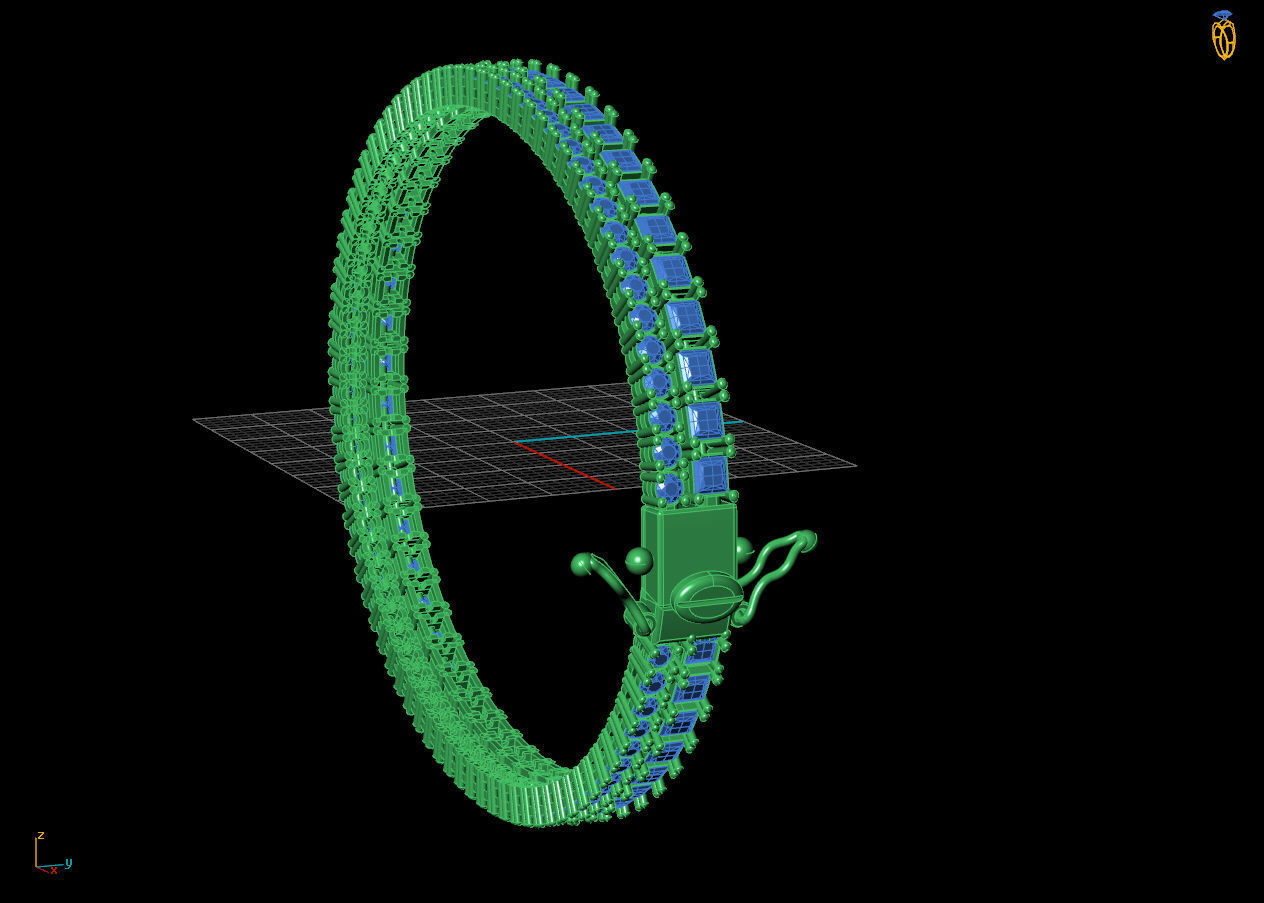 Princess bracelet 3D print model_5