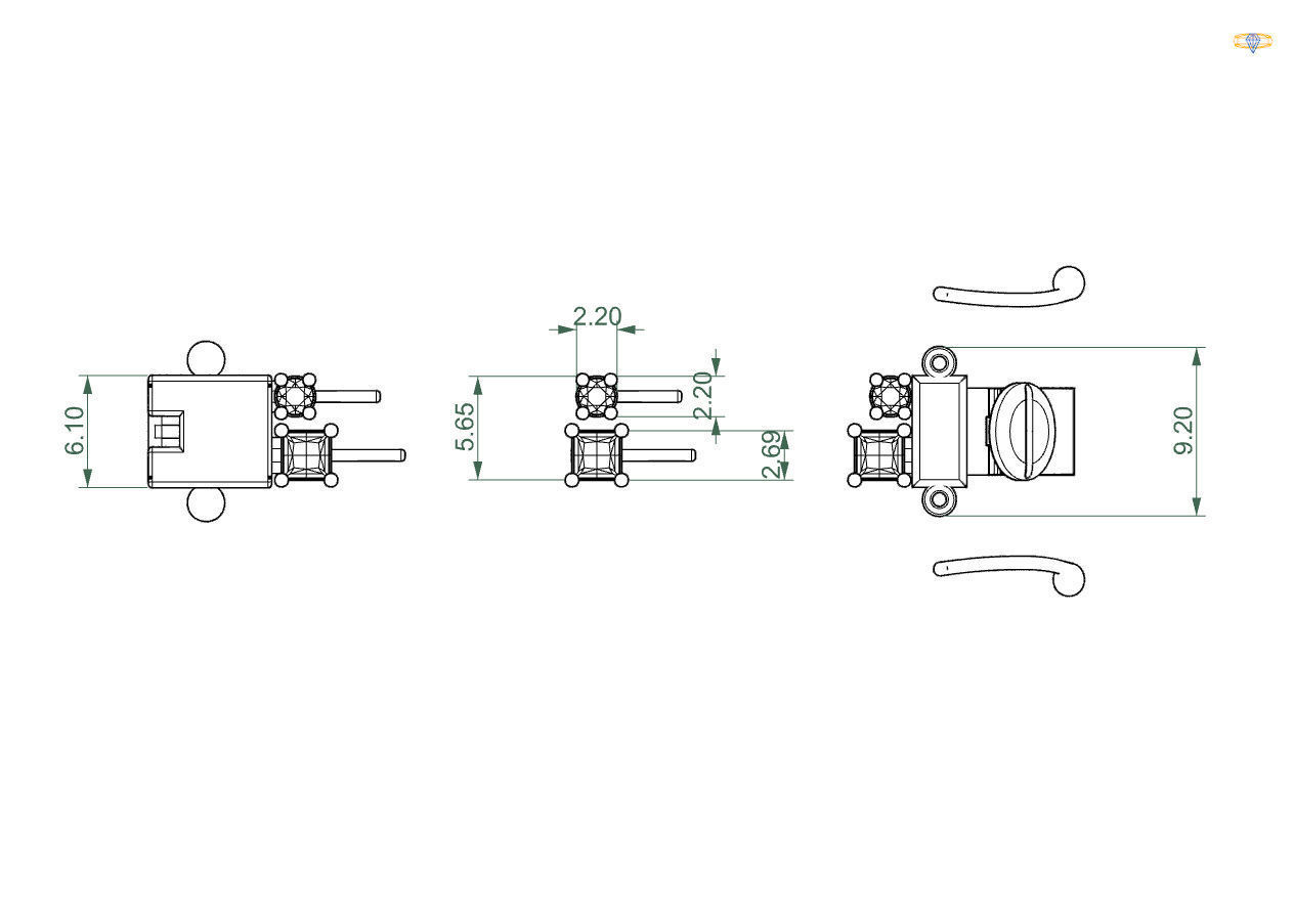Princess bracelet 3D print model_15