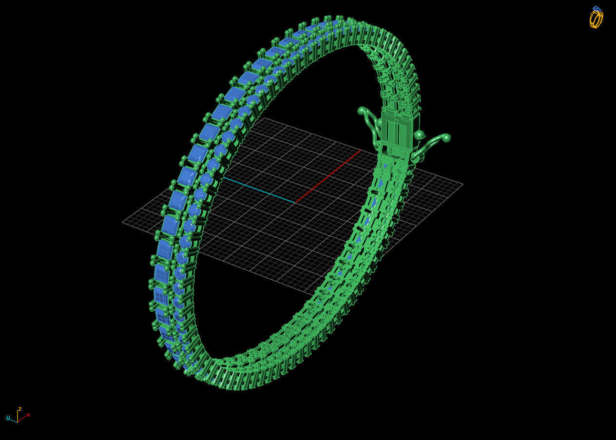 Princess bracelet 3D print model_6