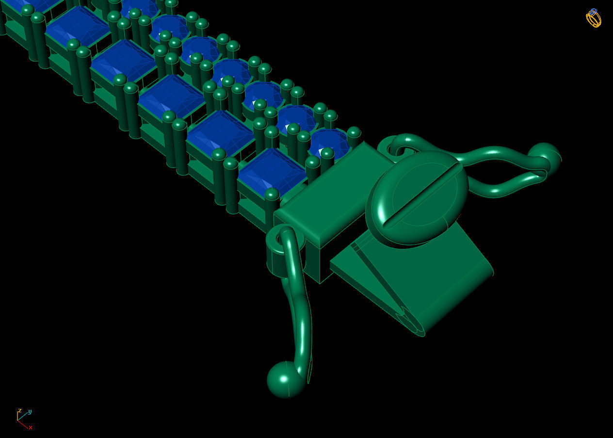 Princess bracelet 3D print model_8