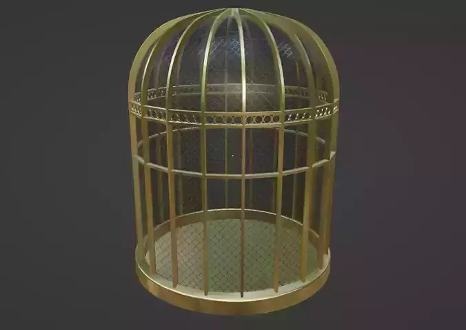 Birds Cage Low-poly 3D model
