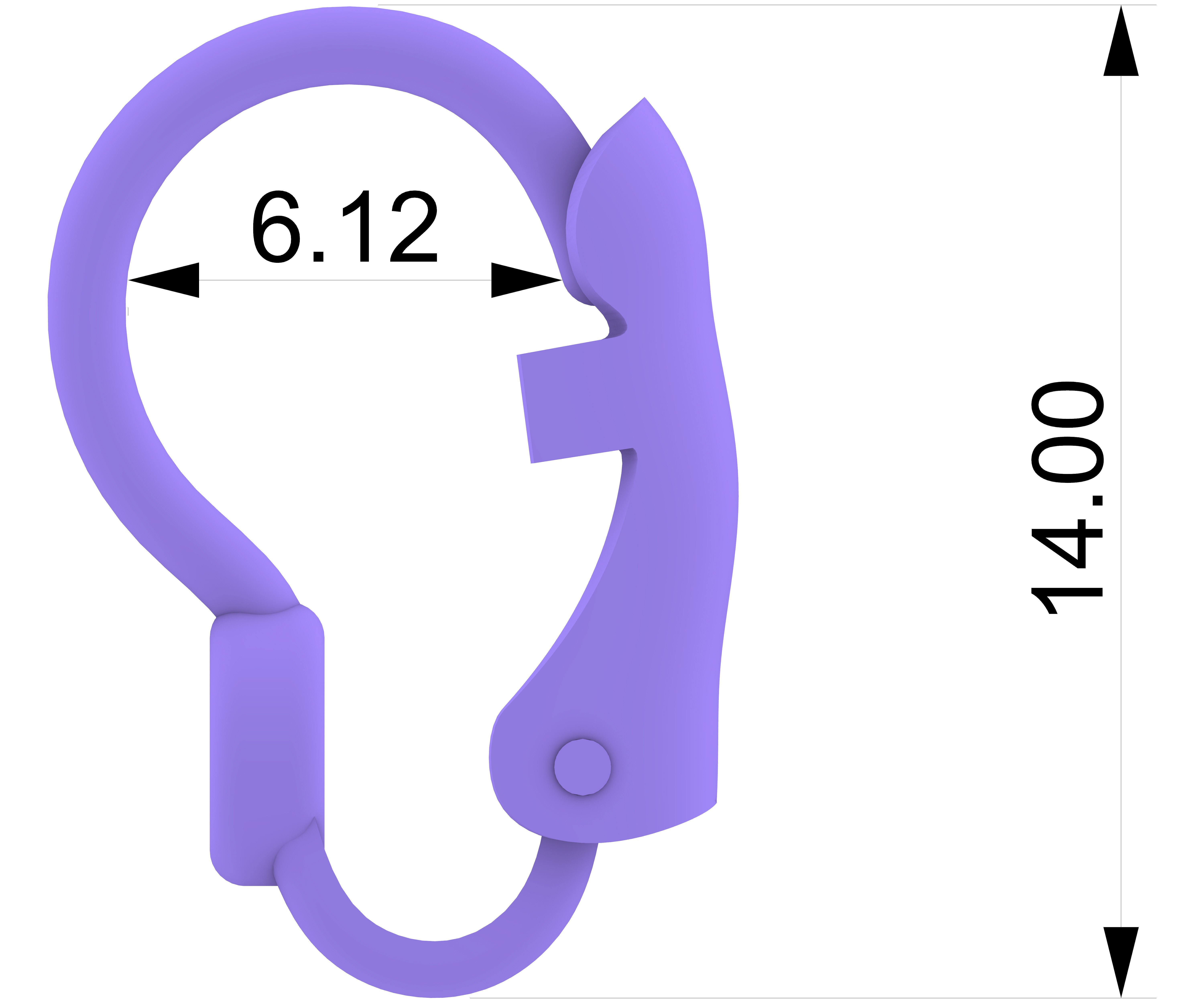 Earrings clasp omega clips clip 3D print model_6