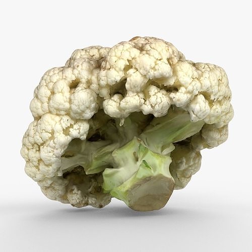 Photorealistic 3D scan of Cauliflower Head Low-poly 3D model