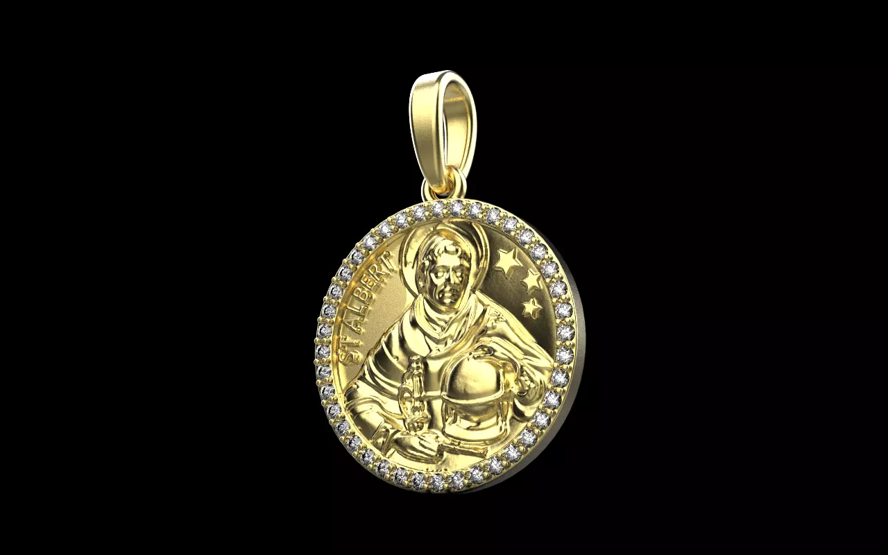 St albert pendant model 1376 3D print model_19