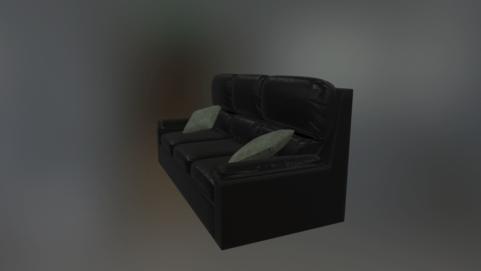 Game Ready Leather Couch Low-poly 3D model_5