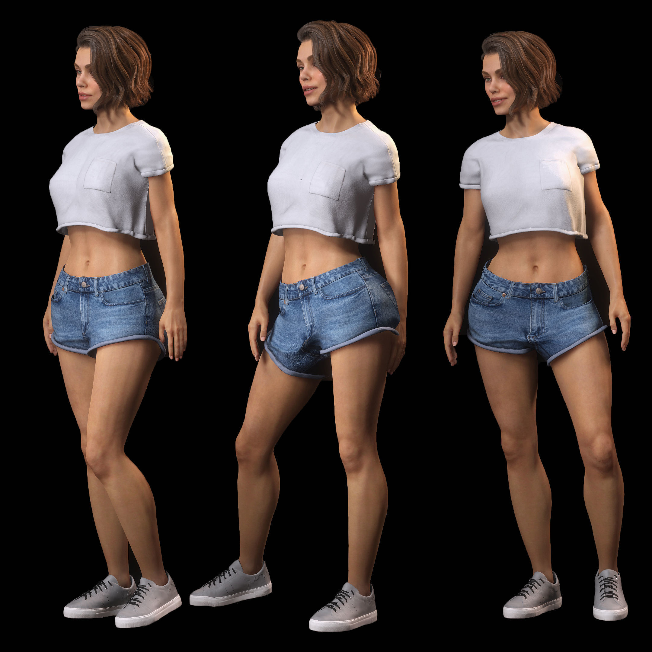 Realistic Woman - Character 2 3D model_3