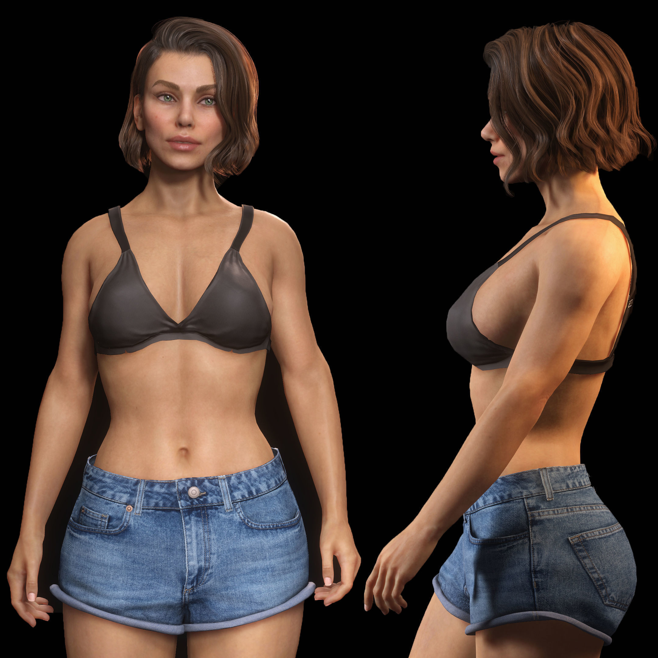 Realistic Woman - Character 2 3D model_5