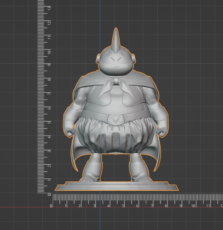 Fat Majin Buu -12 cm Action Figure Pre-Supported STL 3D print model_4