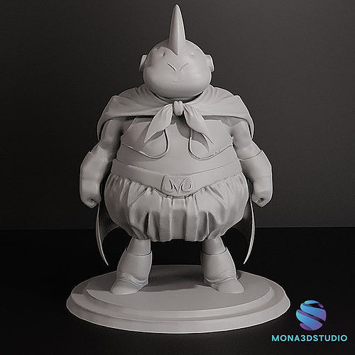 Fat Majin Buu -12 cm Action Figure Pre-Supported STL  3D print model