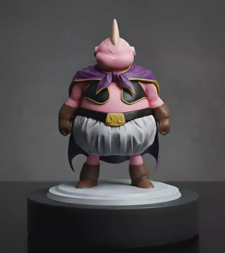 Fat Majin Buu -12 cm Action Figure Pre-Supported STL 3D print model_0