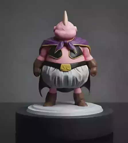 Fat Majin Buu -12 cm Action Figure Pre-Supported STL 