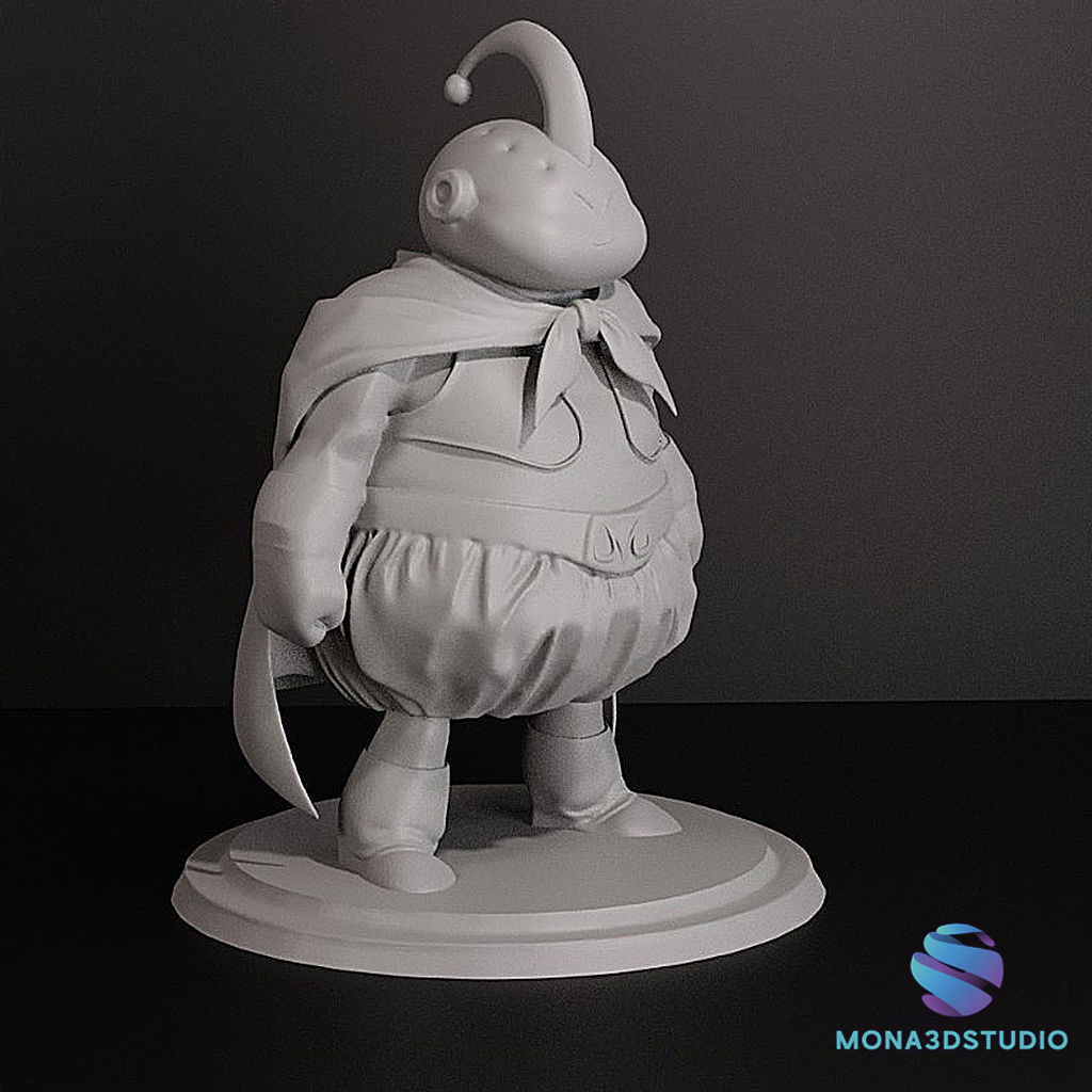 Fat Majin Buu -12 cm Action Figure Pre-Supported STL 3D print model_2