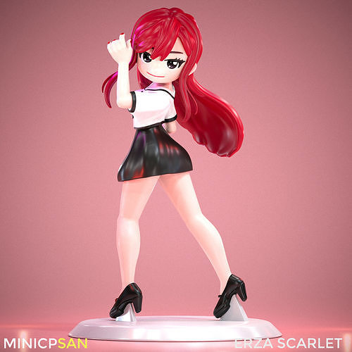 Erza Scarlet - Cute Confident Date Outfit - Fairy Tail 3D print model