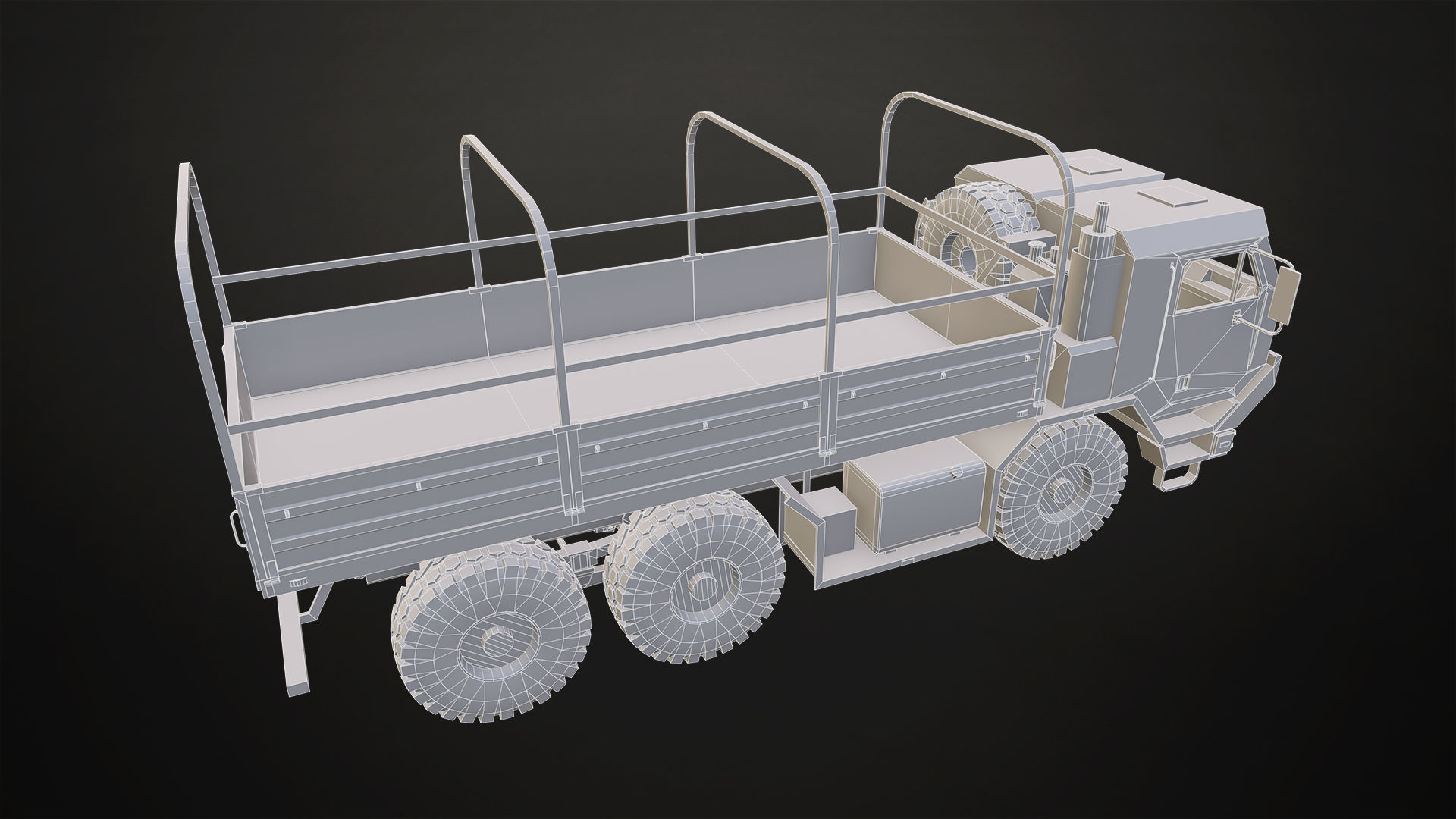 Military Truck V1 - Cargo Low-poly 3D model_33