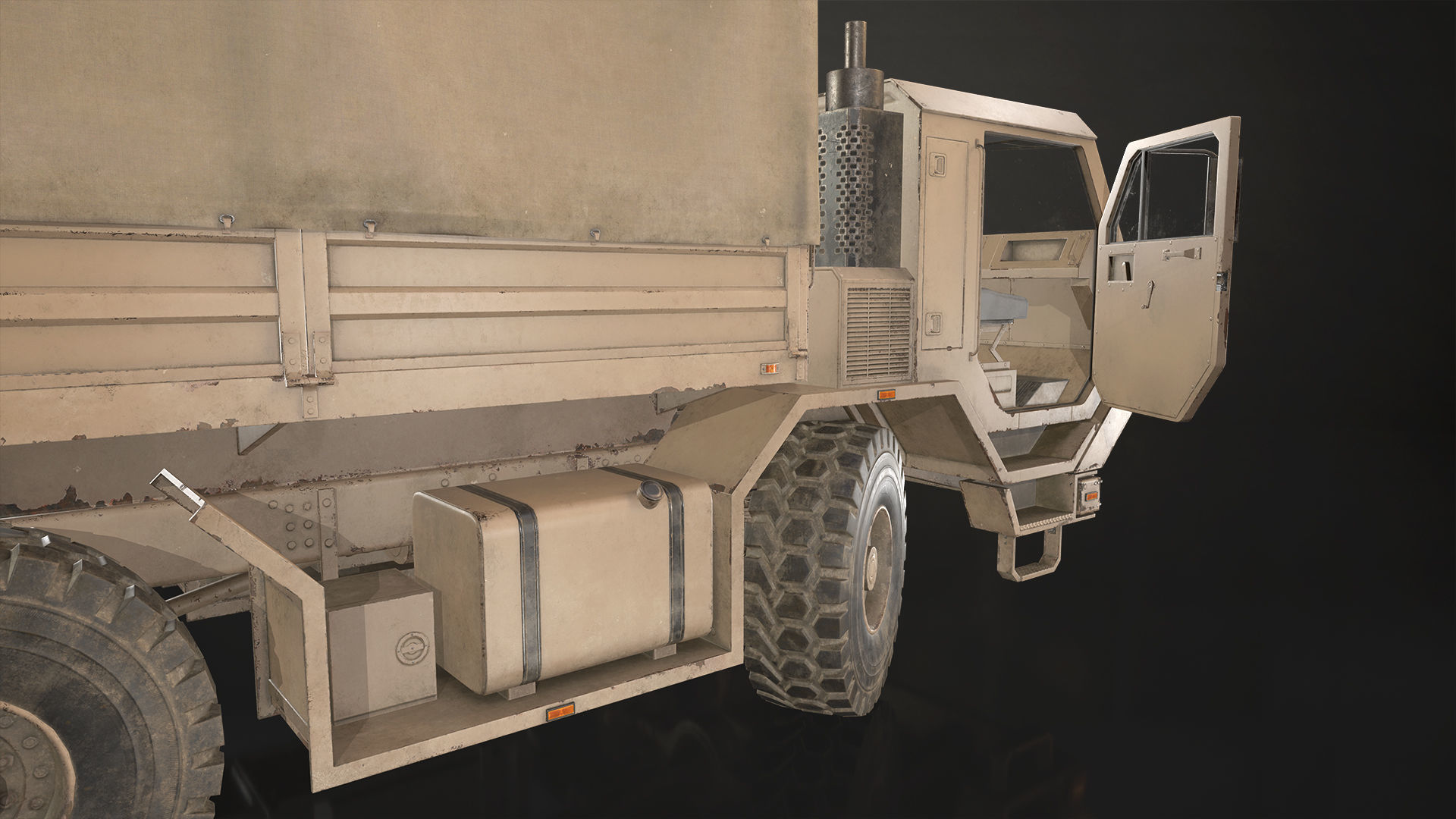 Military Truck V1 - Cargo Low-poly 3D model_20