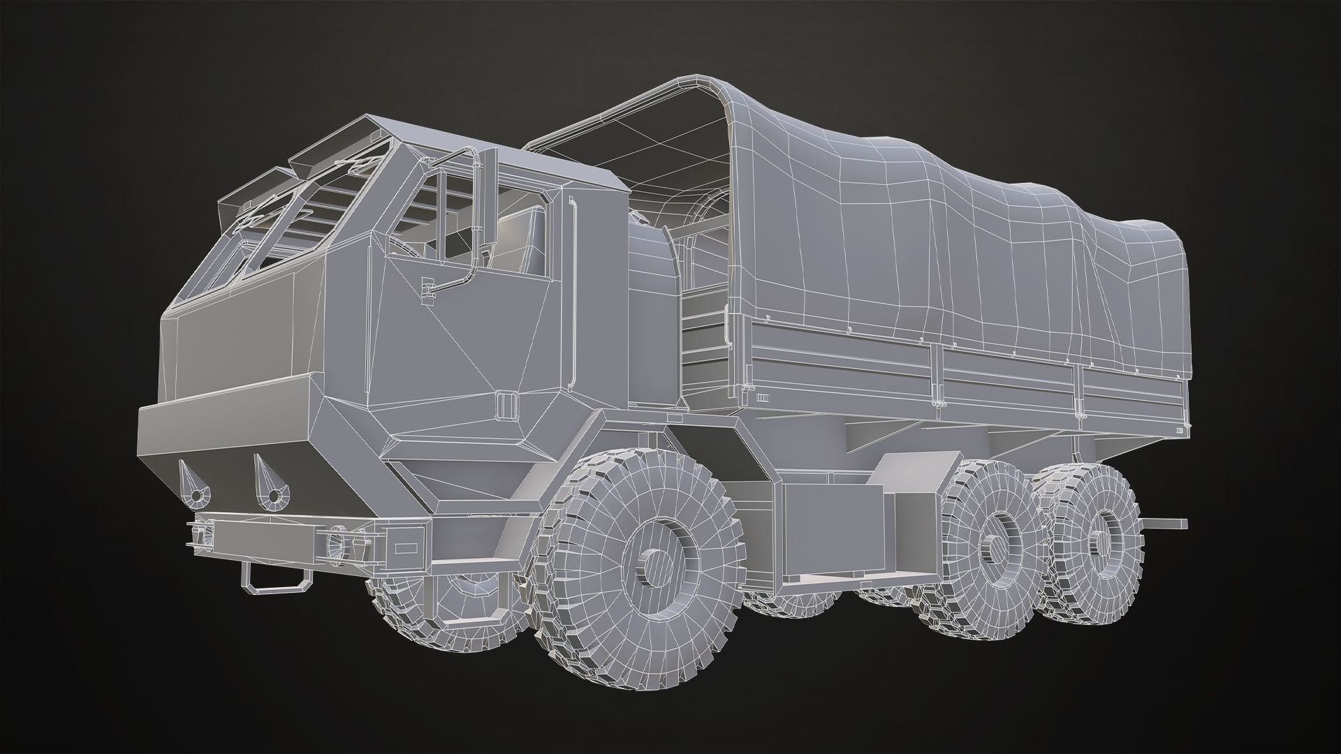Military Truck V1 - Cargo Low-poly 3D model_32