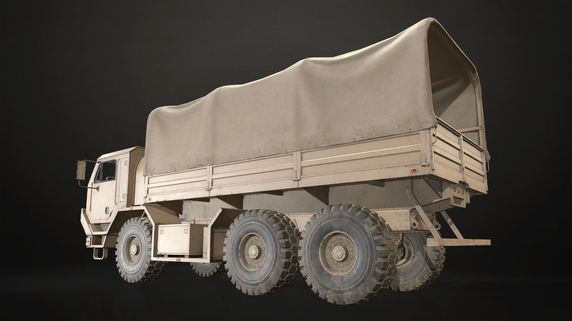 Military Truck V1 - Cargo Low-poly 3D model_8
