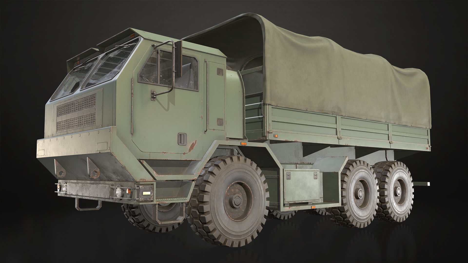 Military Truck V1 - Cargo Low-poly 3D model_22