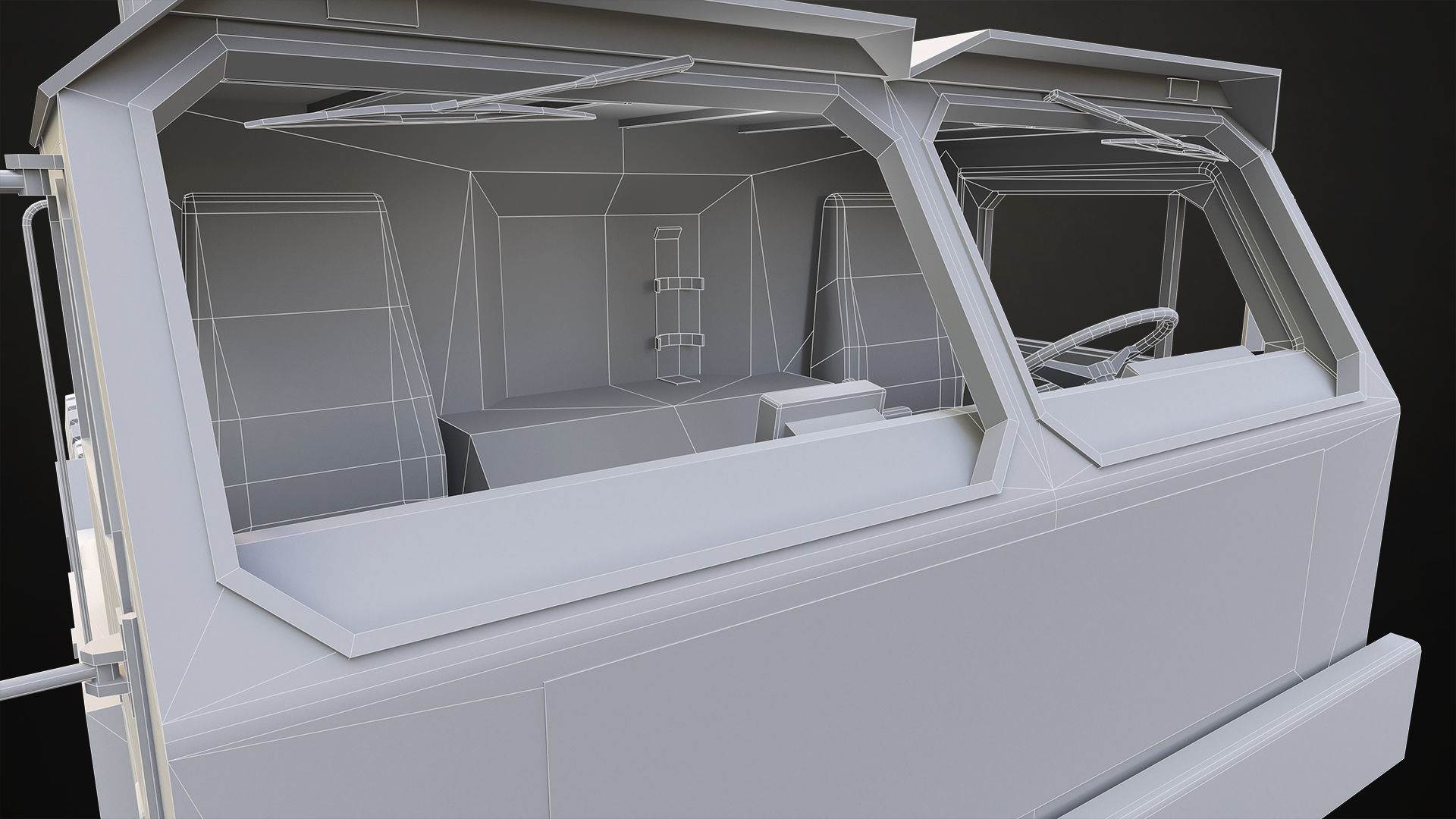 Military Truck V1 - Cargo Low-poly 3D model_34