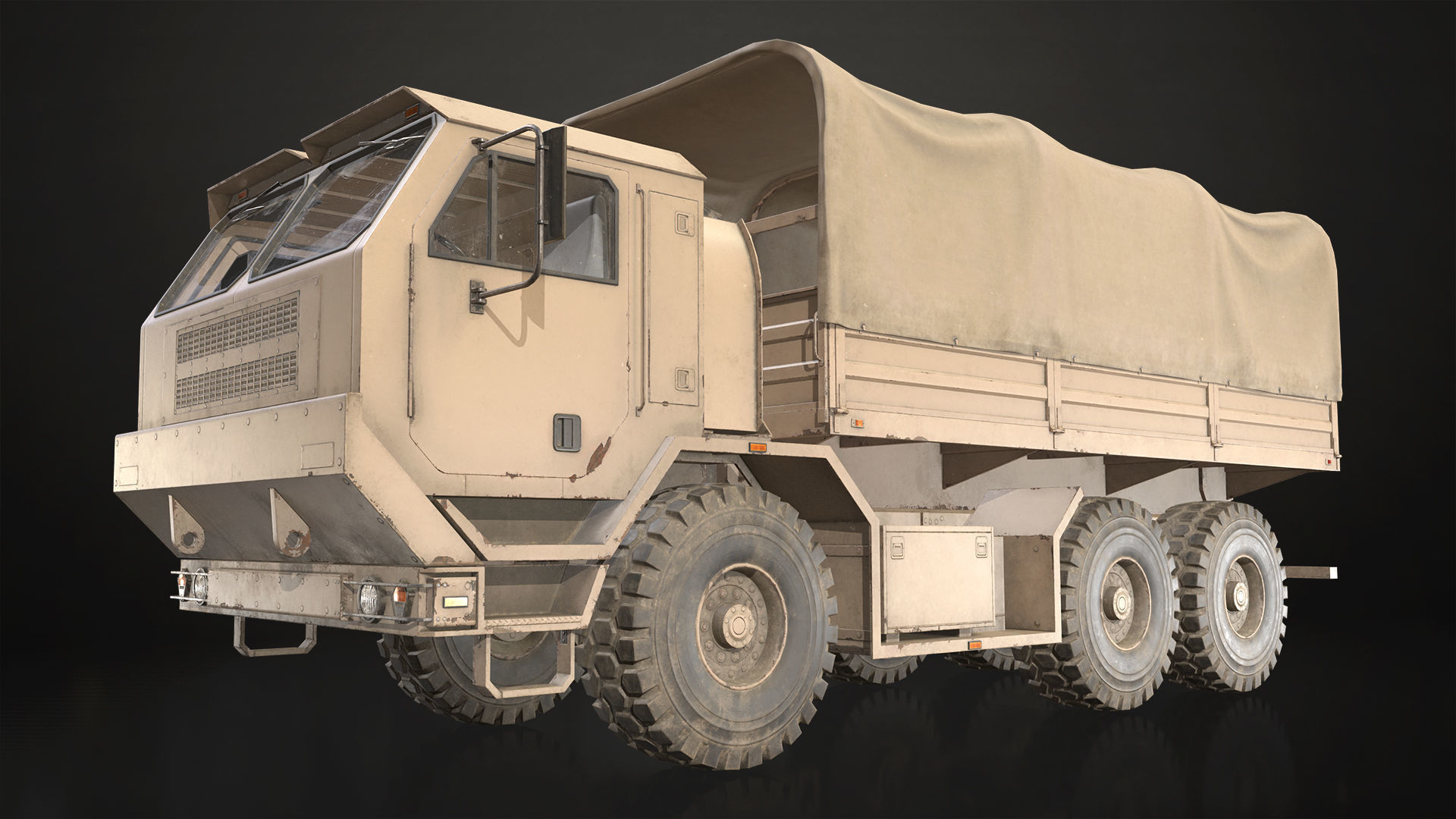 Military Truck V1 - Cargo Low-poly 3D model_21