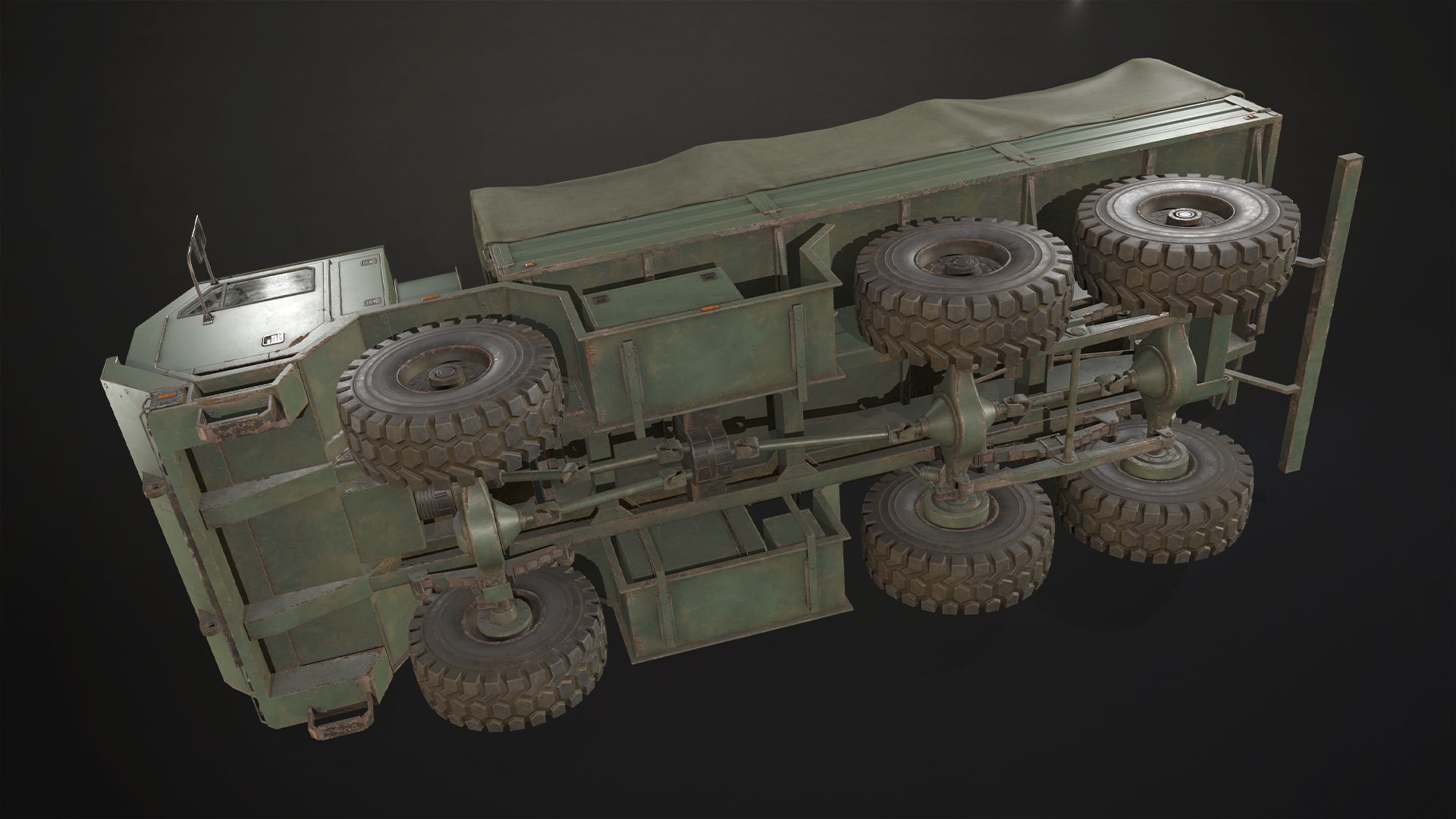 Military Truck V1 - Cargo Low-poly 3D model_19