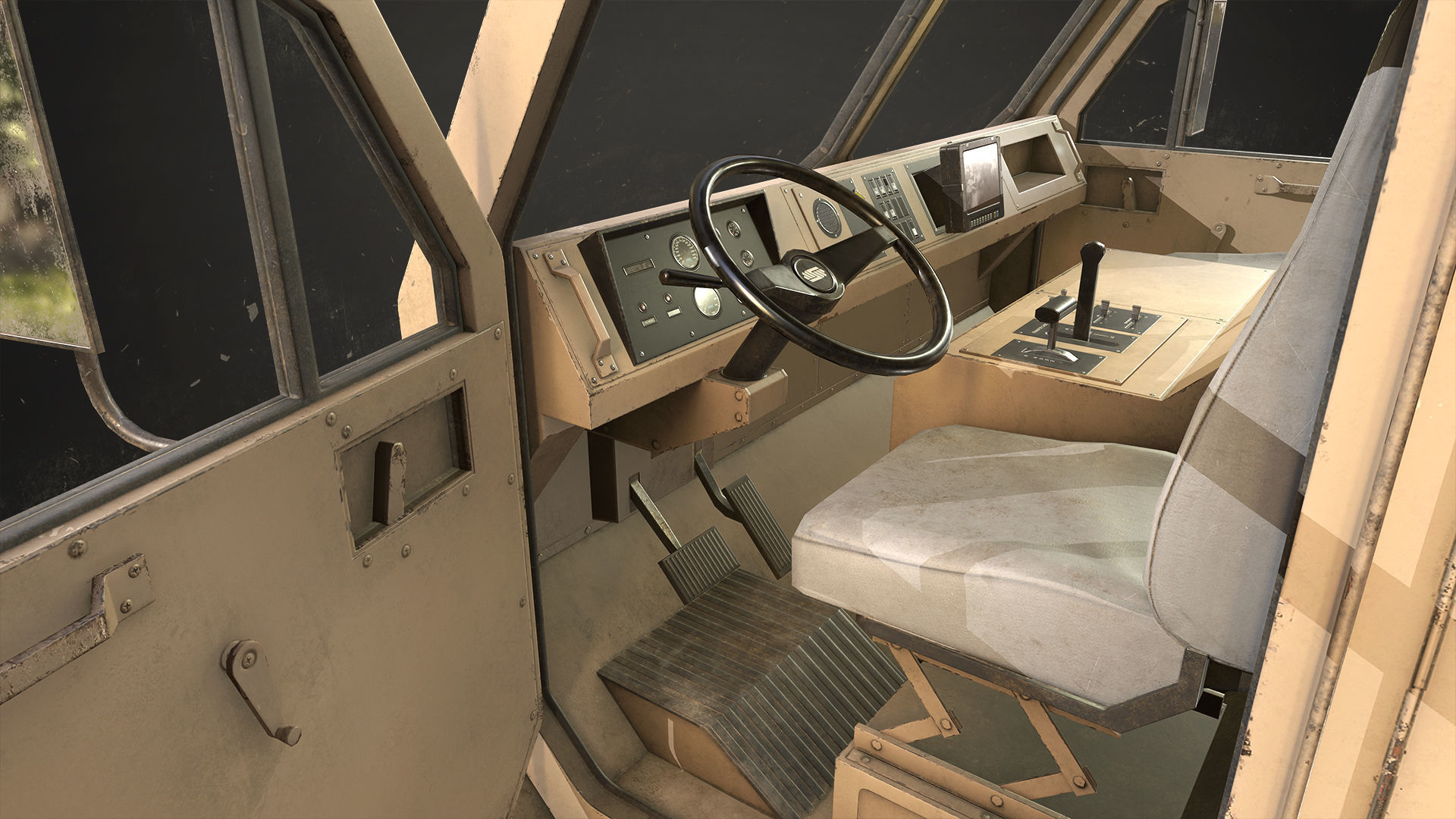 Military Truck V1 - Cargo Low-poly 3D model_25