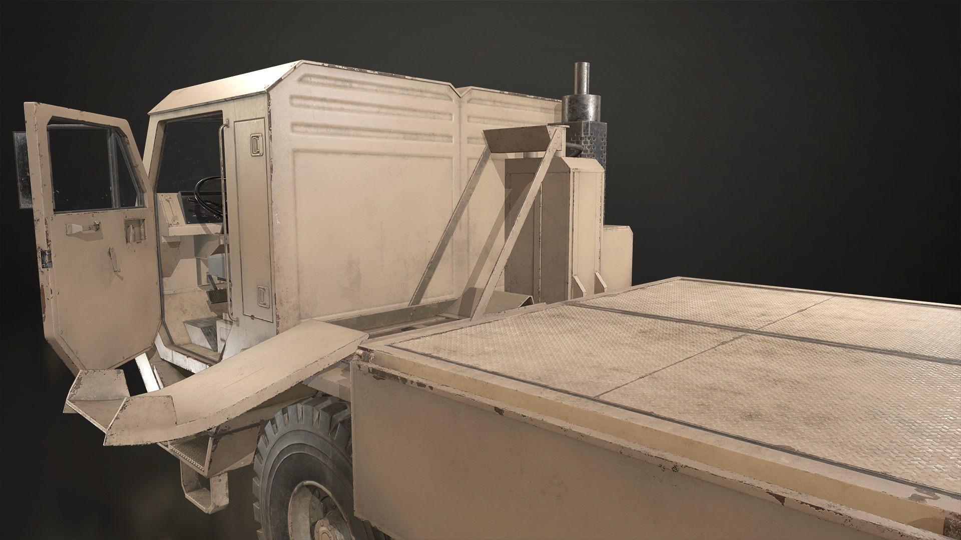 Military Truck V1 - Cargo Low-poly 3D model_15