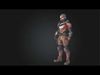 Emberclad Fire Soldier in Heat Resistant Iron Mask Low-poly 3D model_1