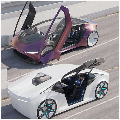 Self-driving car  bundle 3D Model Collection