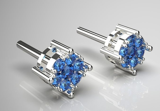 flower jewelry earring je0023 3D print model